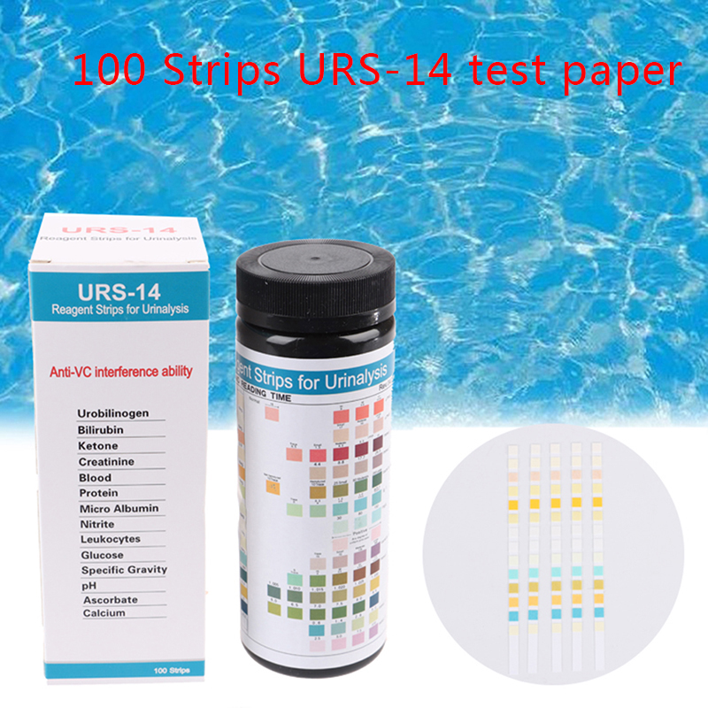 Urinalysis Reagent Strip - URS-14 100strips Urinalysis Reagent Test Paper