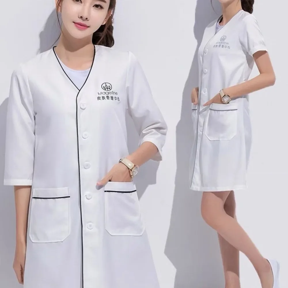 Medical Lab Coats - Custom Logo Beauty Uniform Beautician Skin