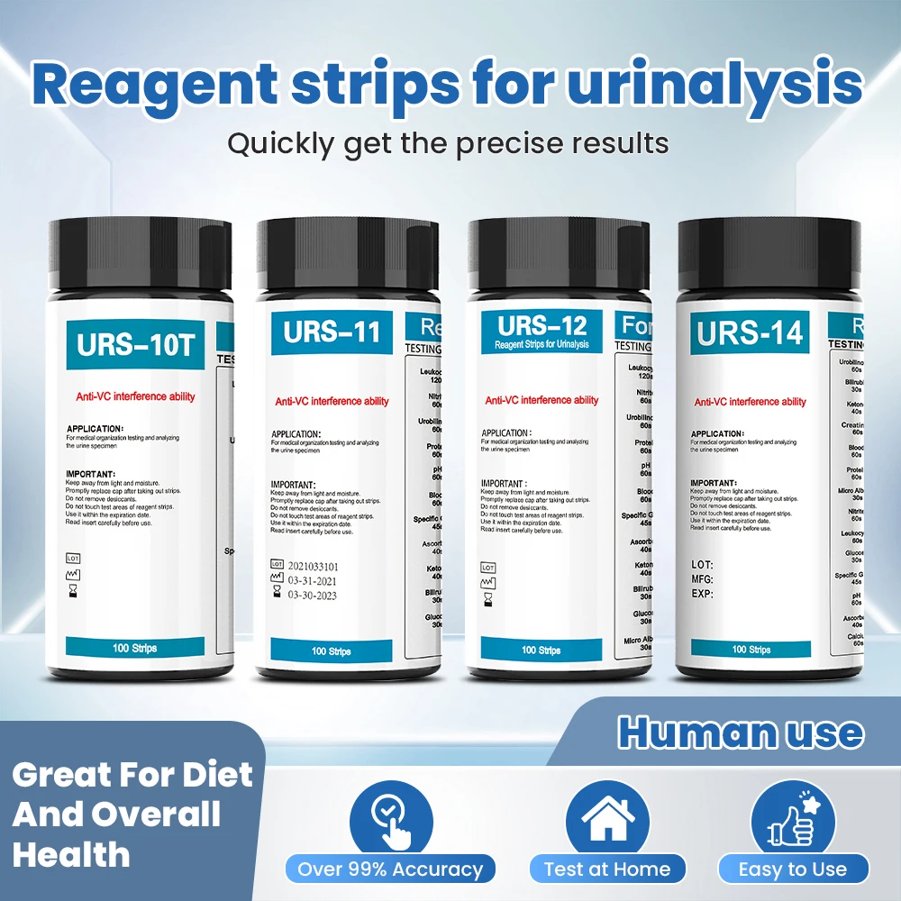 Urinalysis Reagent Strip - Veterinary Human 10/11/12/14 Parameters Urine Analyzer