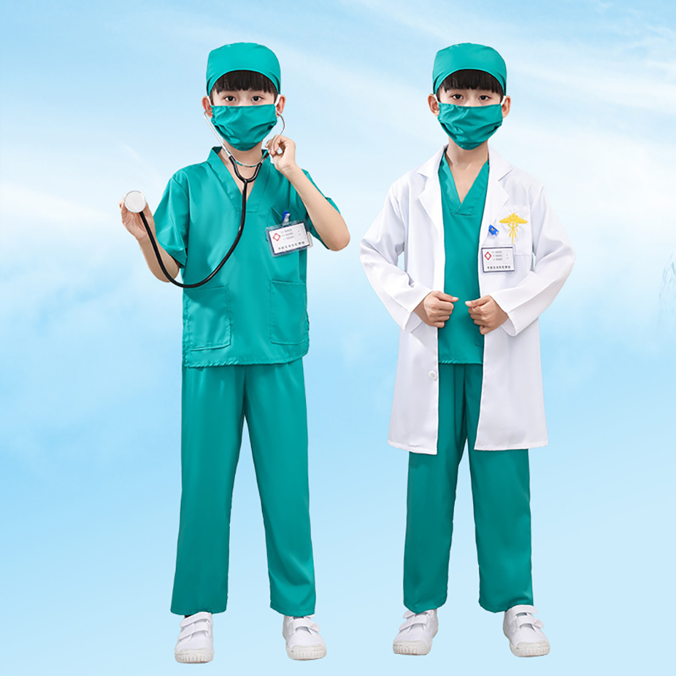 7 Pcs/Pack Kid White Medical U - Medical Lab Coats review and price