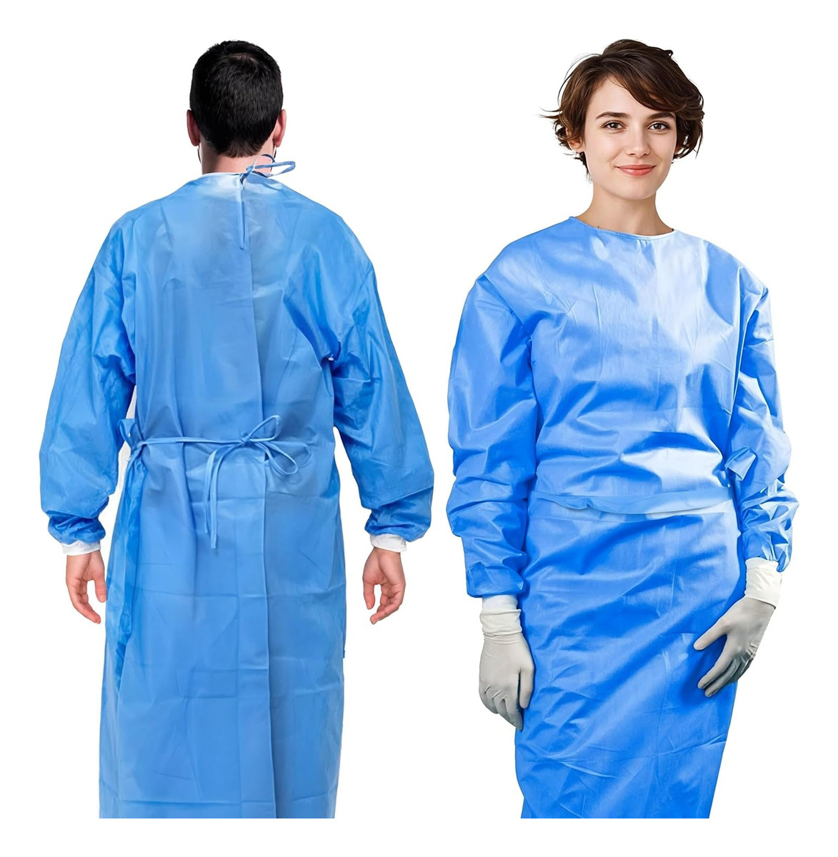3pcs 45gsm SMS Three-Layer Com - Medical Lab Gown review and price