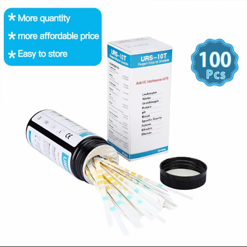 100 Strips URS-10T Urine Test  - Urinalysis Reagent Strip review and price