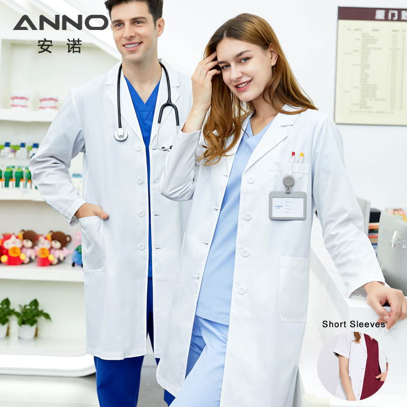 ANNO White Doctor Medical Coat - Medical Lab Gown review and price