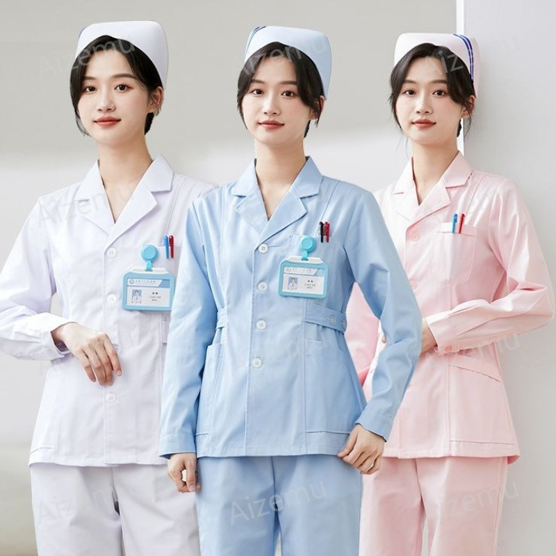 New White Long Sleeve Nurse Un - Medical Lab Coats review and price