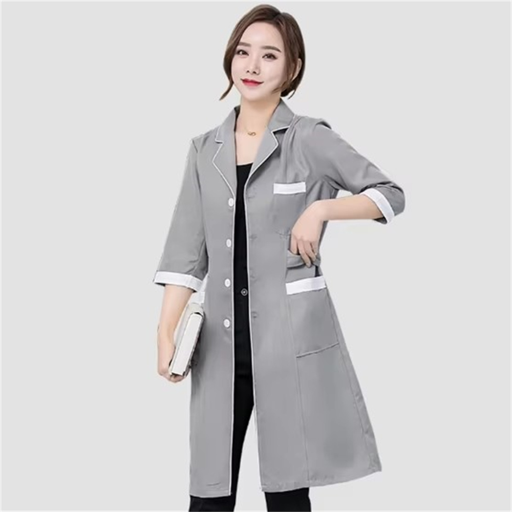 High grade gray solid color sl - Medical Lab Coats review and price