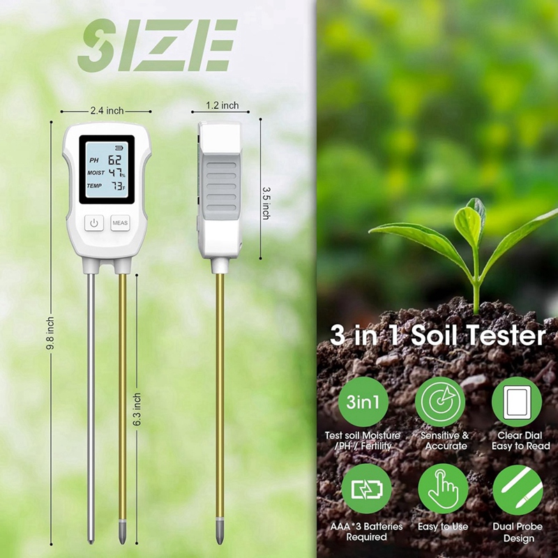 3 in 1 Soil Moisture Meter, Di - Ph Meter review and price