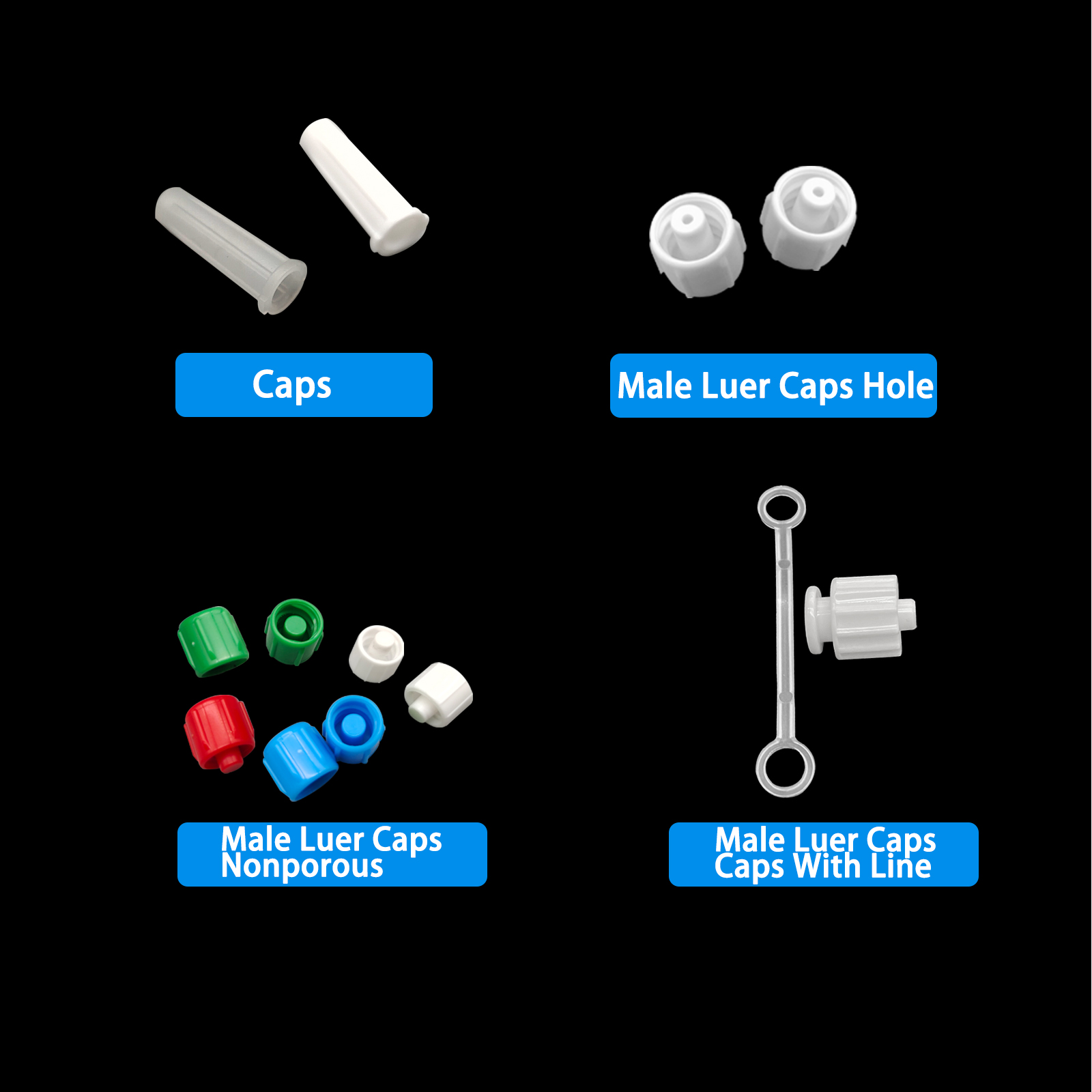 500pcs Male Luer Caps Hole for - Medical Laboratories review and price